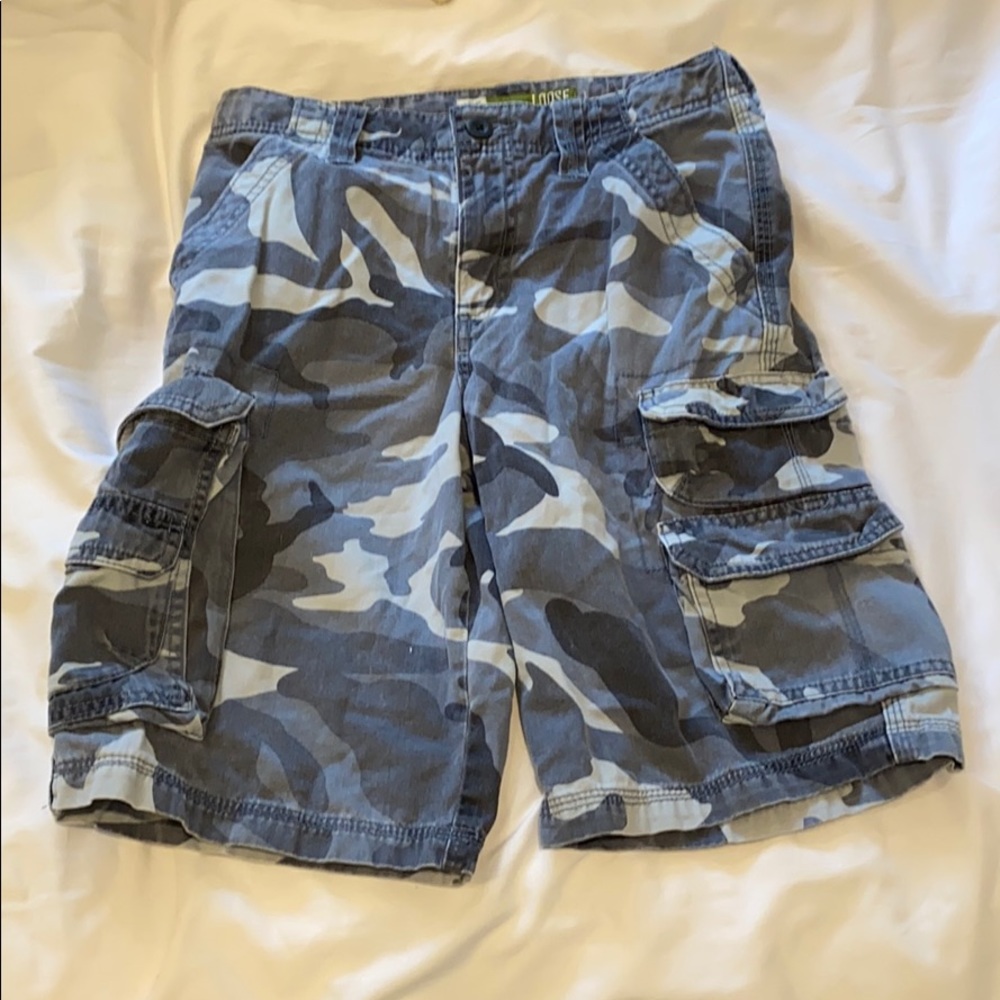Youth Cargo Camouflage Shorts